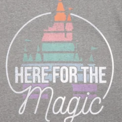 Fantasyland Castle ''Here For The Magic'' T-Shirt For Adults -Disney 2325046850053M 2