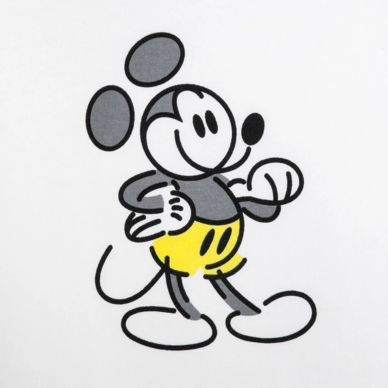White Mickey Mouse Genuine Mousewear T-Shirt For Women 4 White Mickey Mouse Genuine Mousewear T-Shirt For Women - Image 2