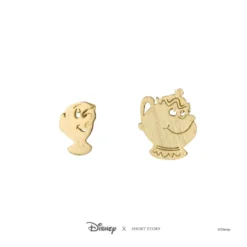 Disney Earrings Mrs Potts And Chip, Gold -Disney 348658009961 4