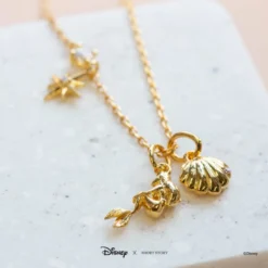 Disney Necklace Little Mermaid, Gold -Disney 348658024605 1