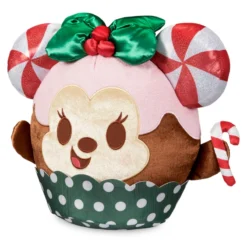 Minnie Mouse Candy Cane Crush Cupcake Disney Munchlings Scented Medium Plush - Baked Treats -Disney 412503304217 2